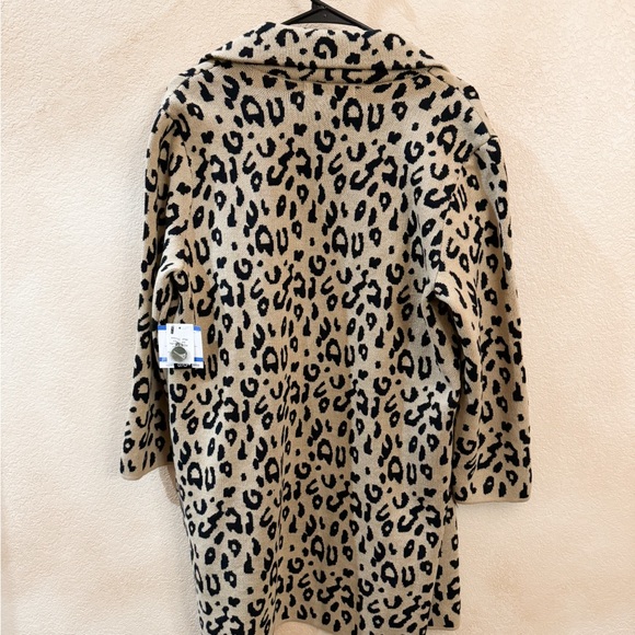 KASPER Women's Animal-Print Button-Up Sweater Jacket XL - Picture 5 of 8